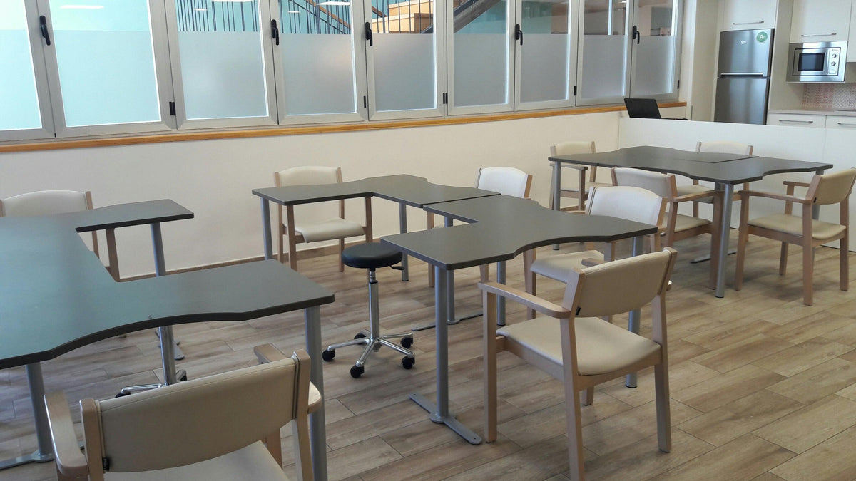 Ergotab Table in L With Accesses-Gerodan-Contract Furniture Store