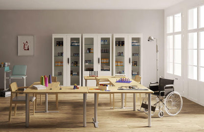 Ergotab Table in L With Straight Sides-Contract Furniture Store for hospitality, leisure & commercial projects