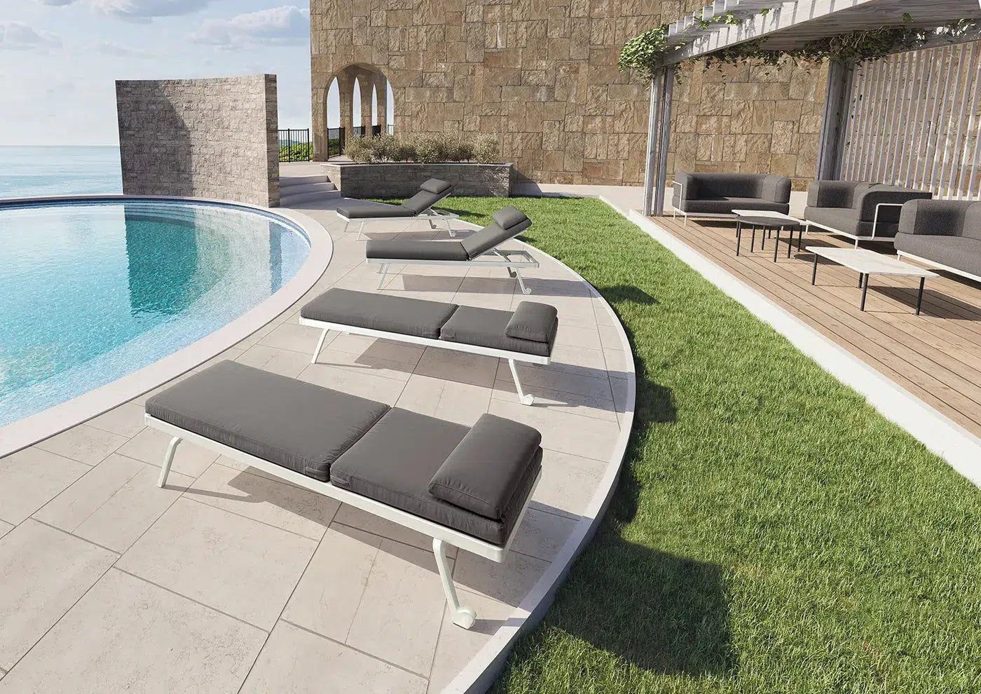Etesian Sun Lounger-Contract Furniture Store for hospitality, leisure & commercial projects