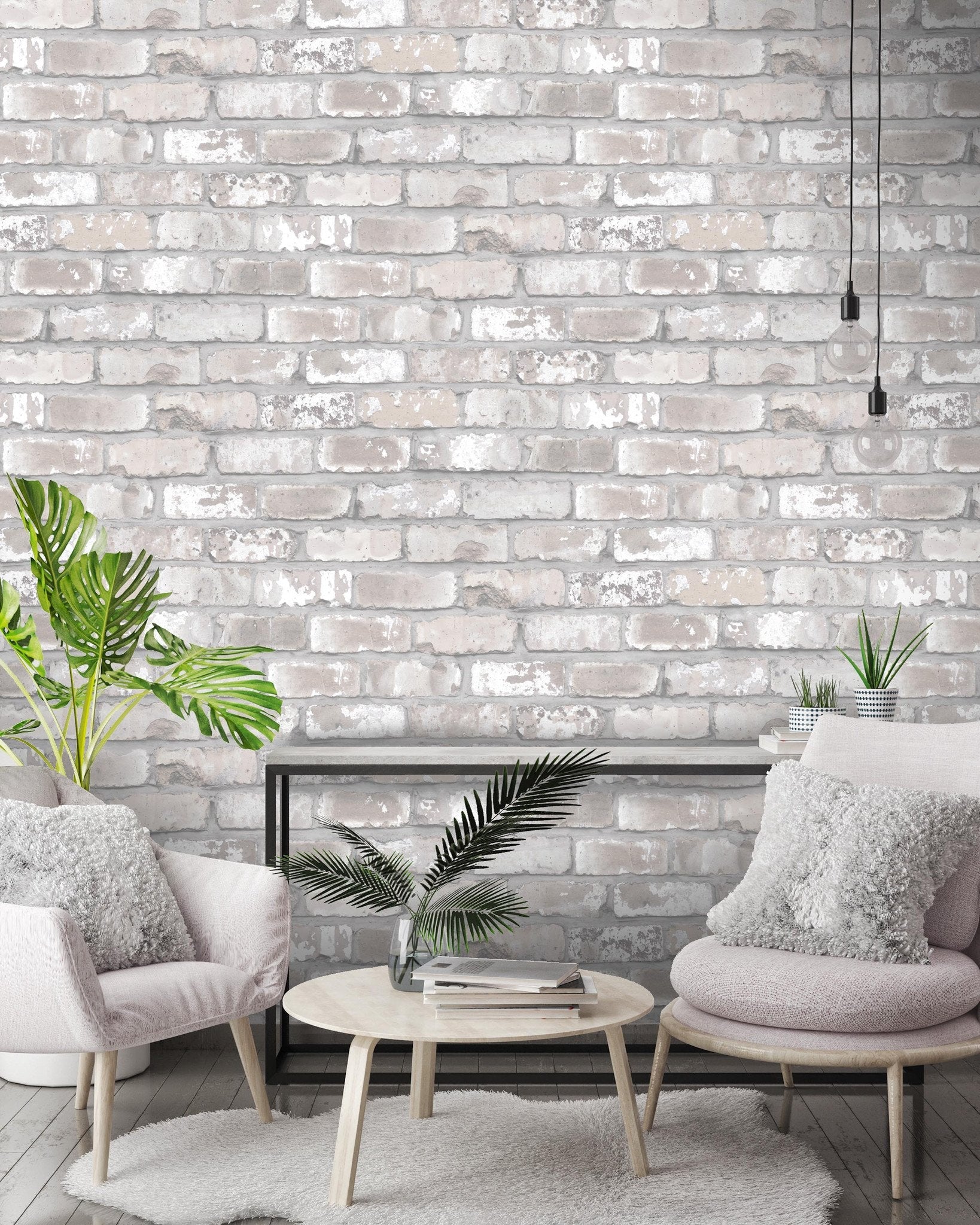 Exposed Brick Effect Wallpaper