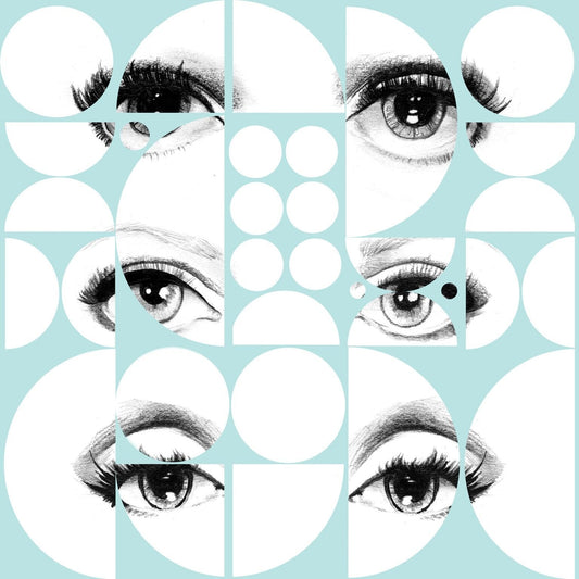 Eyes & Circles Blue Wallpaper
