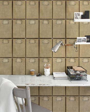 Fabric Covers Antique Wallpaper