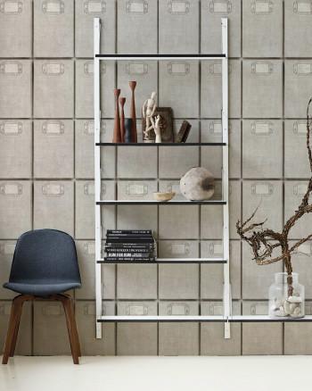Fabric Covers Taupe Wallpaper