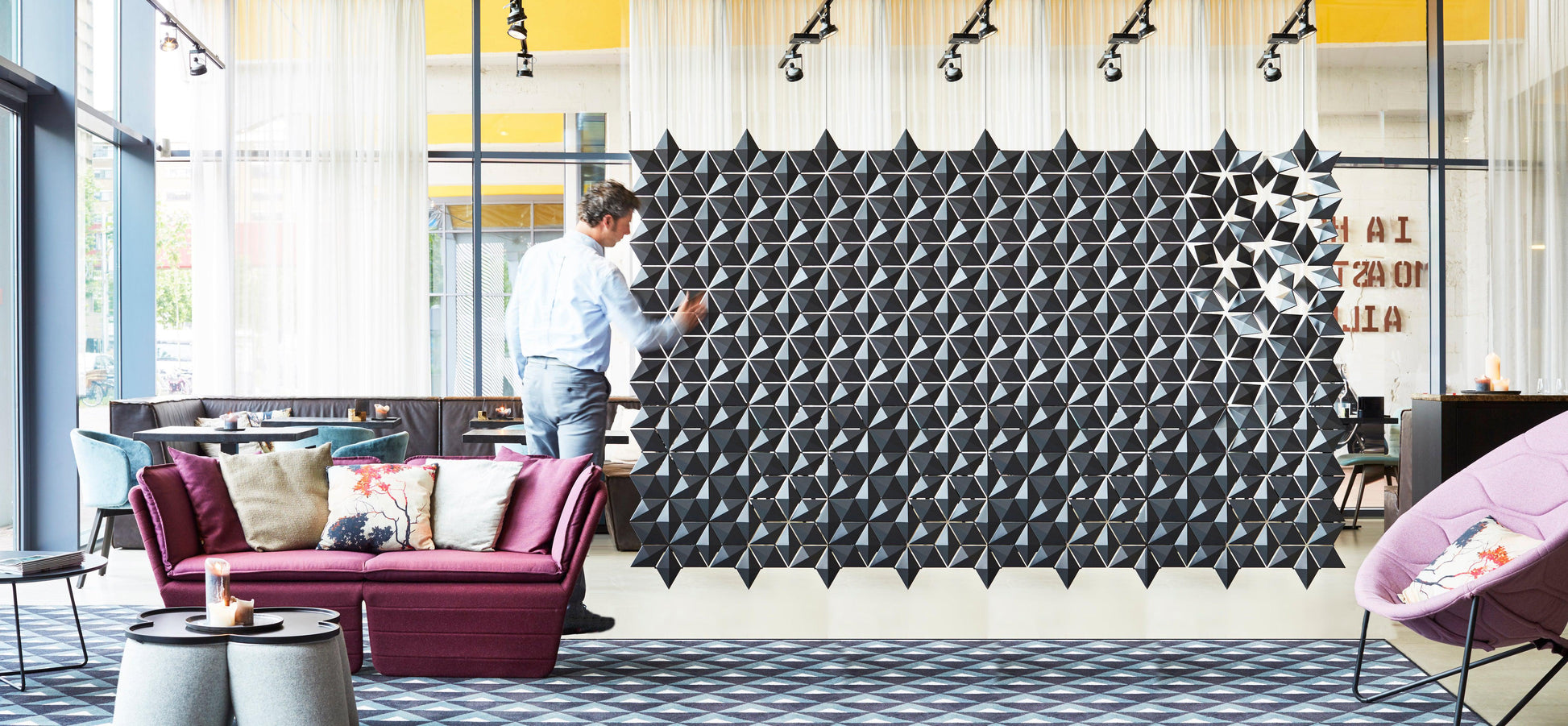 Facet Hanging Room Divider