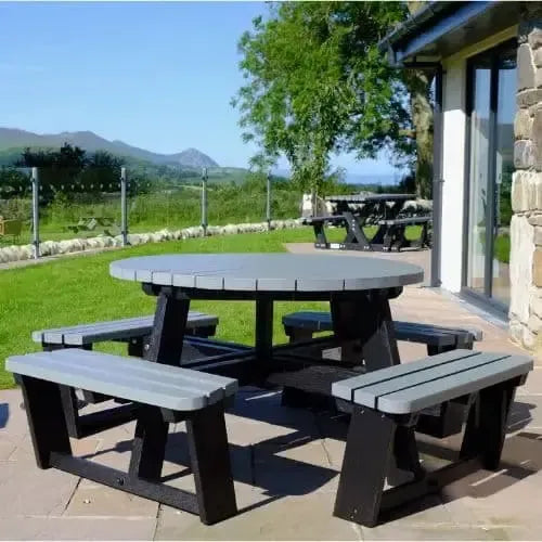 Family Hero Round Picnic Table-Contract Furniture Store for hospitality, leisure & commercial projects