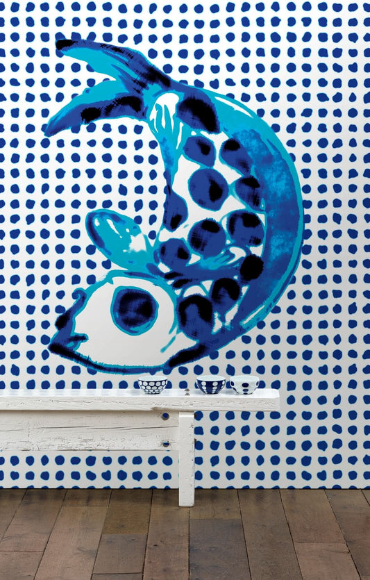 Fish & Dots Addiction Wallpaper PNO-01