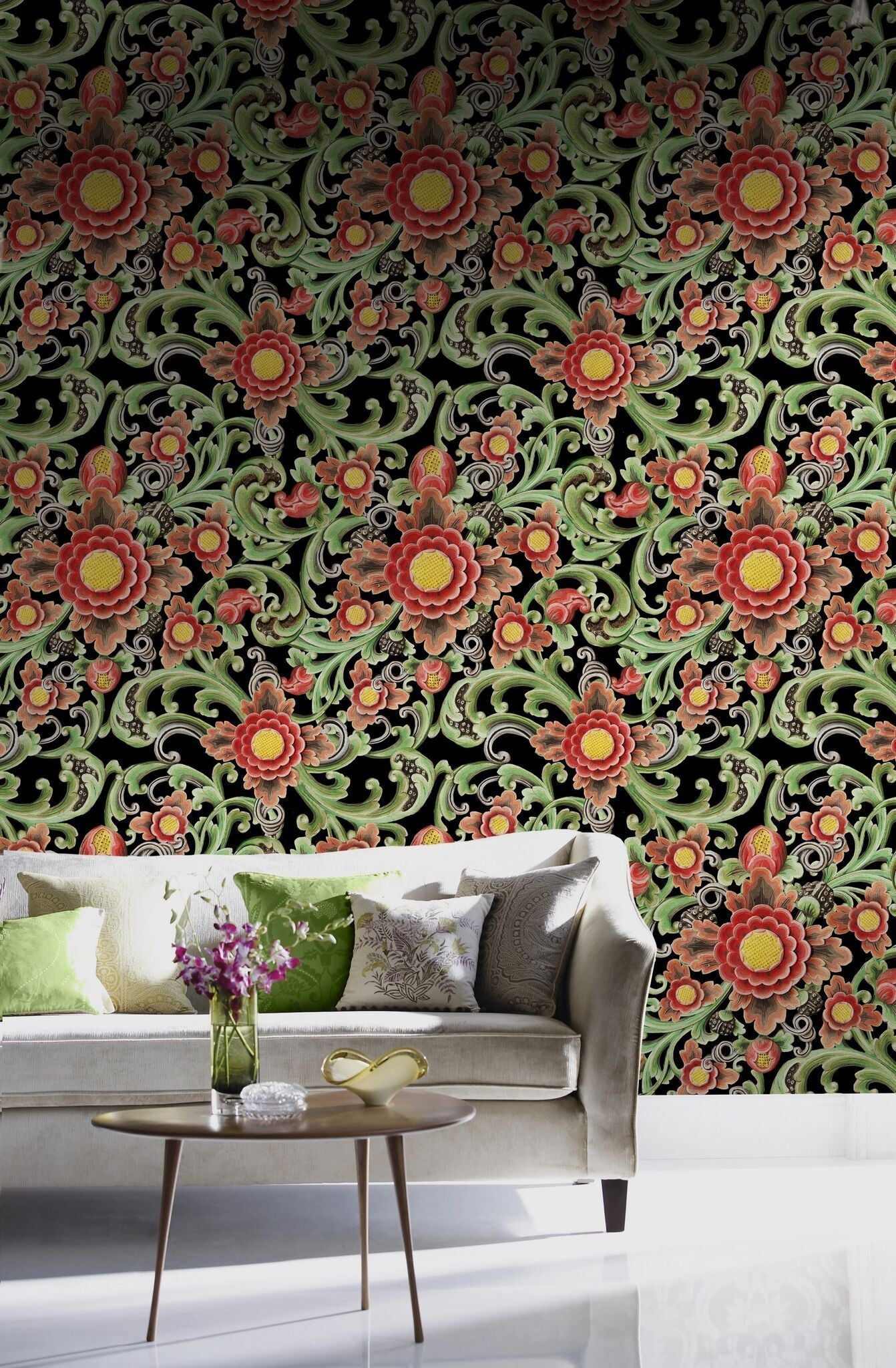 Floral Painting Wallpaper-Mind The Gap-Contract Furniture Store