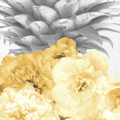 Floral Pineapple Feature Wallpaper