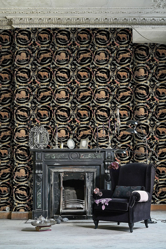 Fresce Anthracite Wallpaper