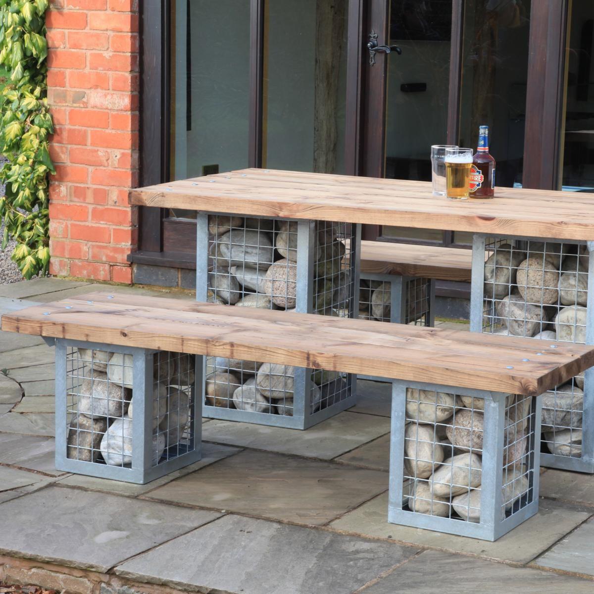 Gabion Bench-Woodberry-Contract Furniture Store