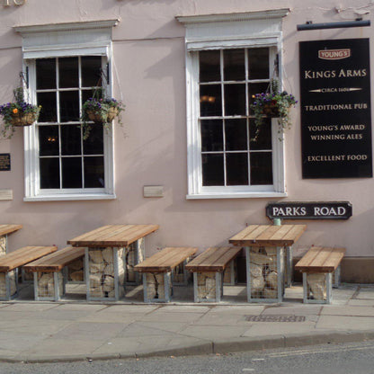 Gabion Dining Table-Contract Furniture Store for hospitality, leisure & commercial projects