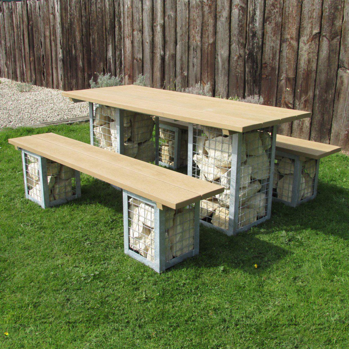 Gabion Dining Table-Contract Furniture Store for hospitality, leisure & commercial projects