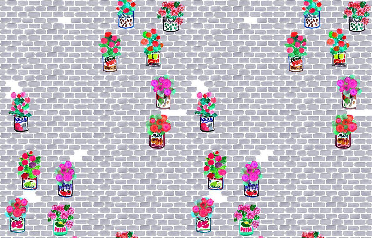 Gerani Wallpaper-Contract Furniture Store for hospitality, leisure & commercial projects