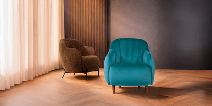 Glamour Flute Wood Lounge Chair