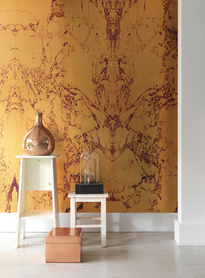 Gold Metallic Marble Wallpaper