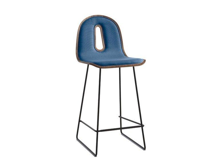 Gotham Woody High Stool c/w Sled Base-Chairs &amp; More-Contract Furniture Store