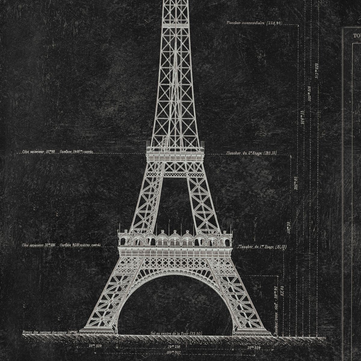 Grand Eiffel Anthracite Wallpaper