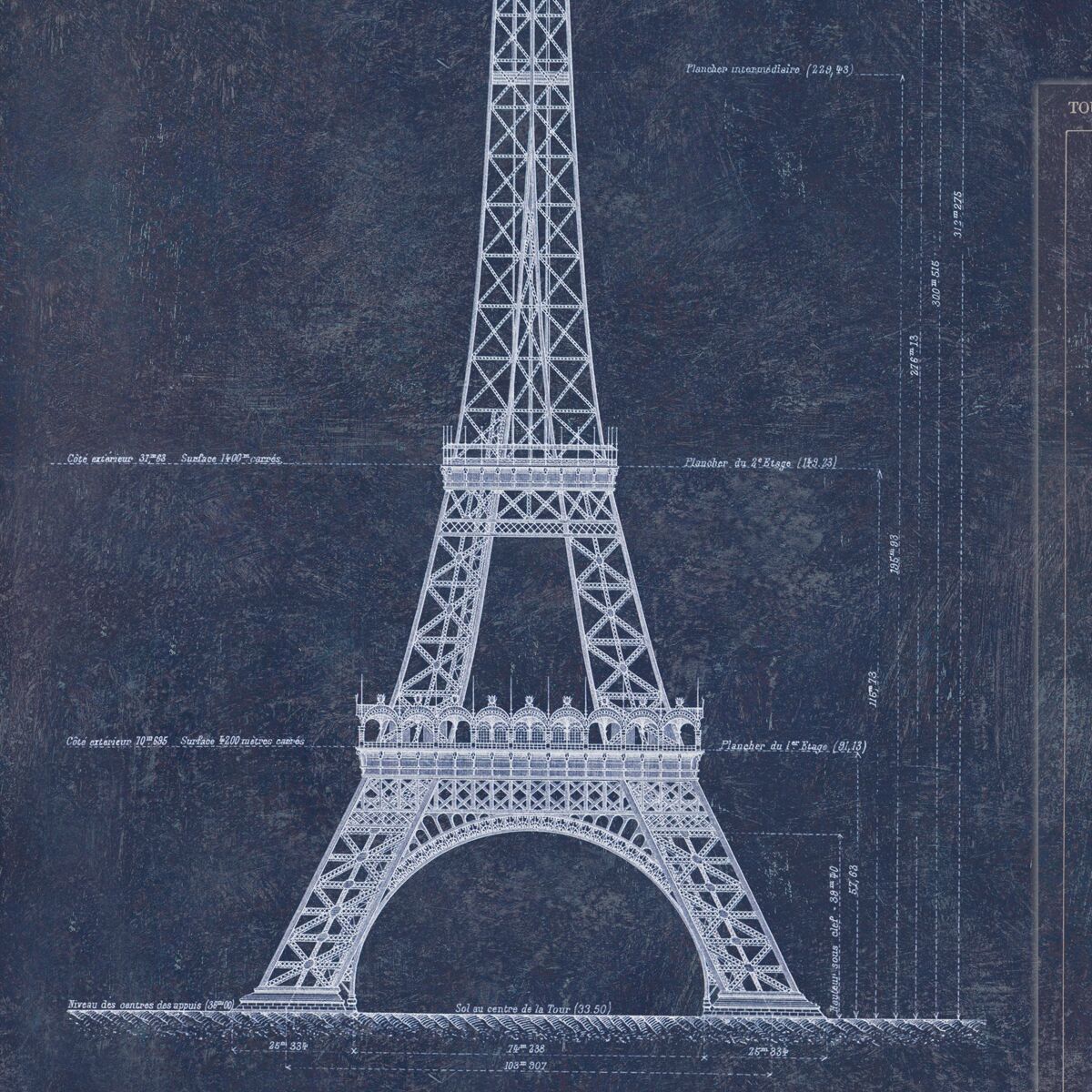 Grand Eiffel Blue Wallpaper