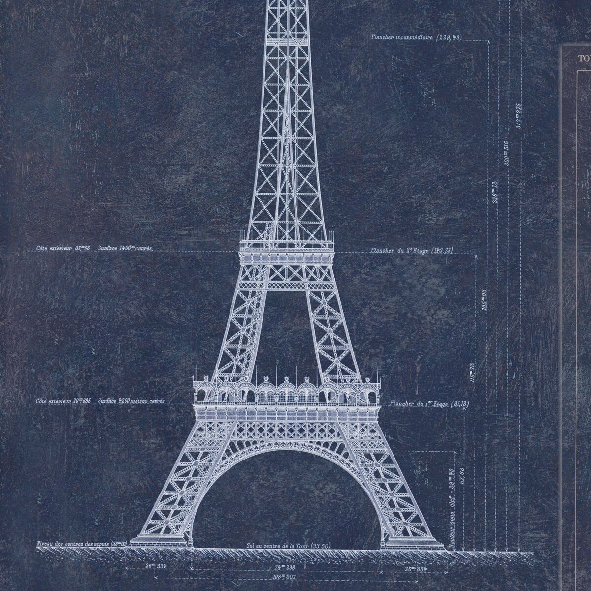 Grand Eiffel Blue Wallpaper-Mind The Gap-Contract Furniture Store