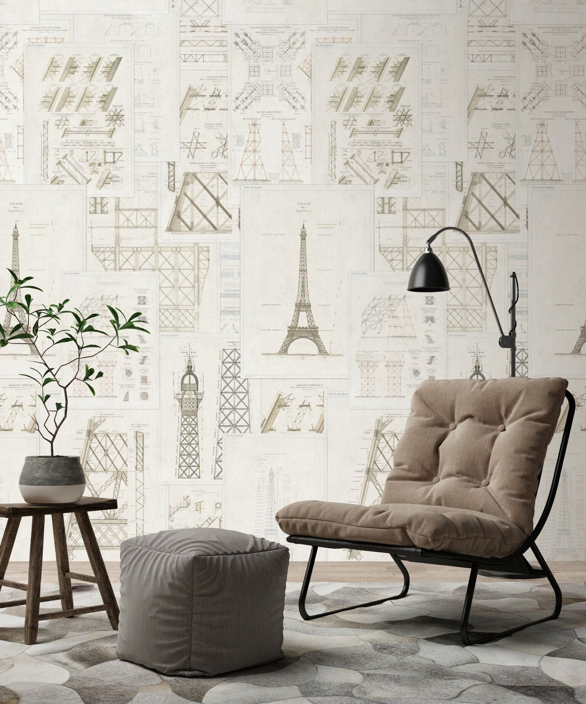 Grand Eiffel Wallpaper-Mind The Gap-Contract Furniture Store