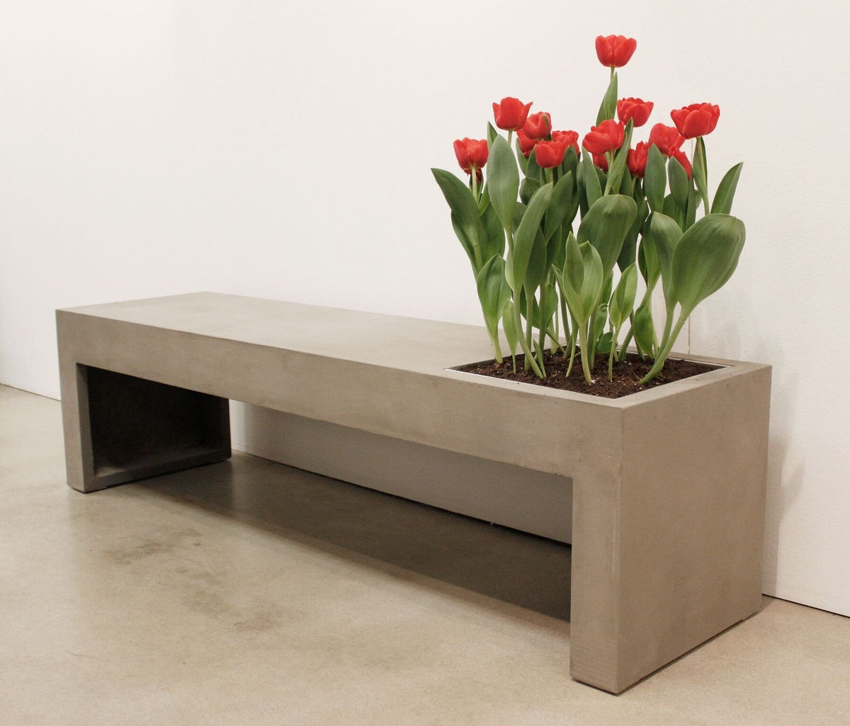 Green Concrete Bench-Lyon Beton-Contract Furniture Store
