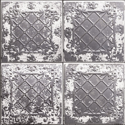 Grey Tin Tiles Wallpaper