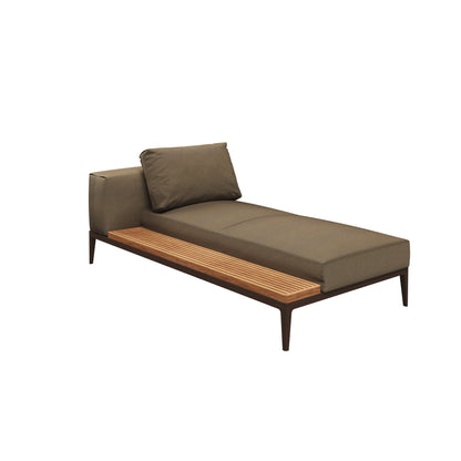 Grid Chaise Unit Teak-Contract Furniture Store for hospitality, leisure & commercial projects