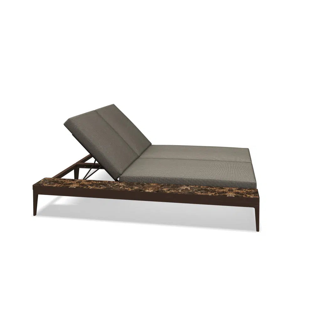 Grid Double Lounger Teak-Contract Furniture Store for hospitality, leisure & commercial projects