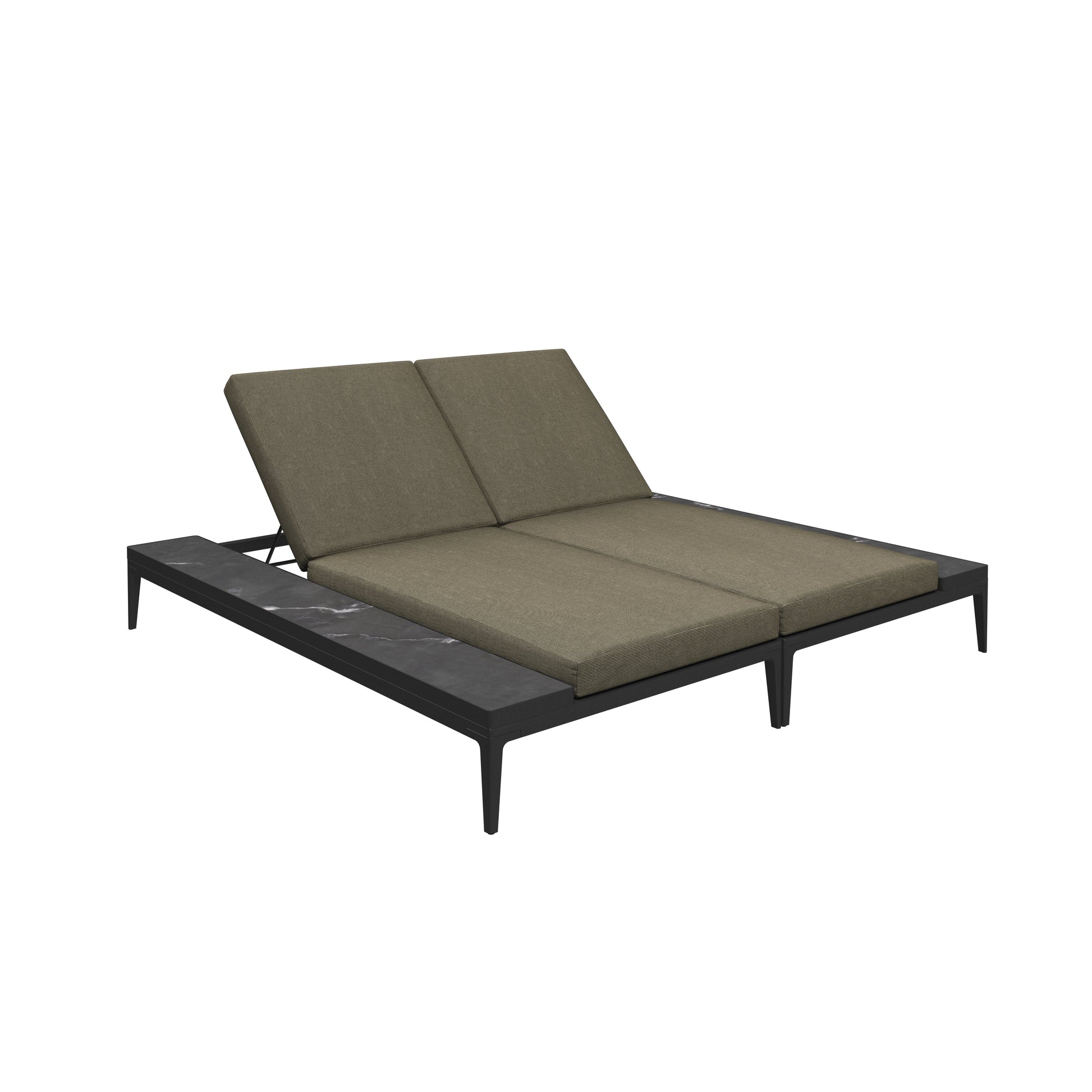 Grid Double Lounger Teak-Contract Furniture Store for hospitality, leisure & commercial projects