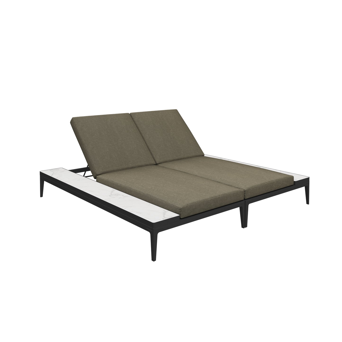 Grid Double Lounger Teak-Contract Furniture Store for hospitality, leisure & commercial projects