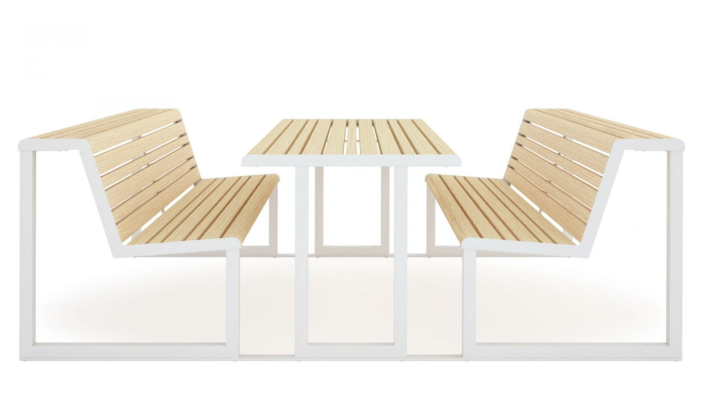 H24 Table with Backrest Benches-Contract Furniture Store for hospitality, leisure & commercial projects