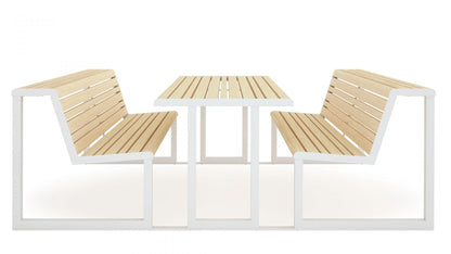 H24 Table with Backrest Benches-Contract Furniture Store for hospitality, leisure & commercial projects