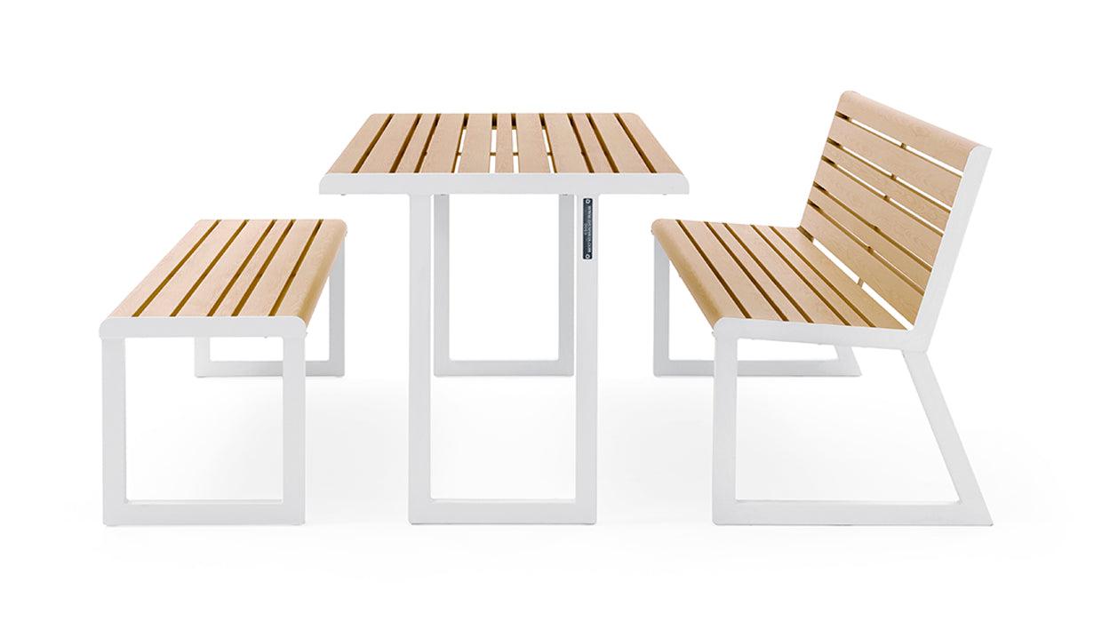 H24 Table with Backrest Benches-Contract Furniture Store for hospitality, leisure & commercial projects