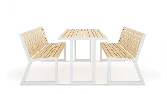 H24 Table with Backrest Benches-Contract Furniture Store for hospitality, leisure & commercial projects