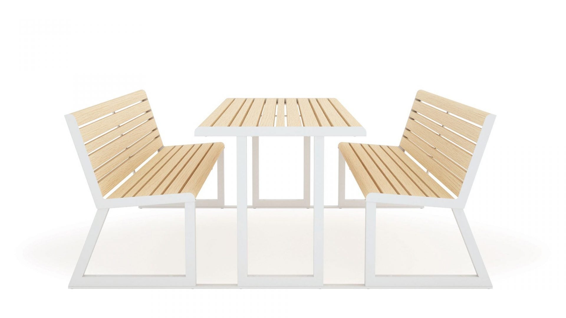H24 Table with Backrest Benches-Urbantime-Contract Furniture Store