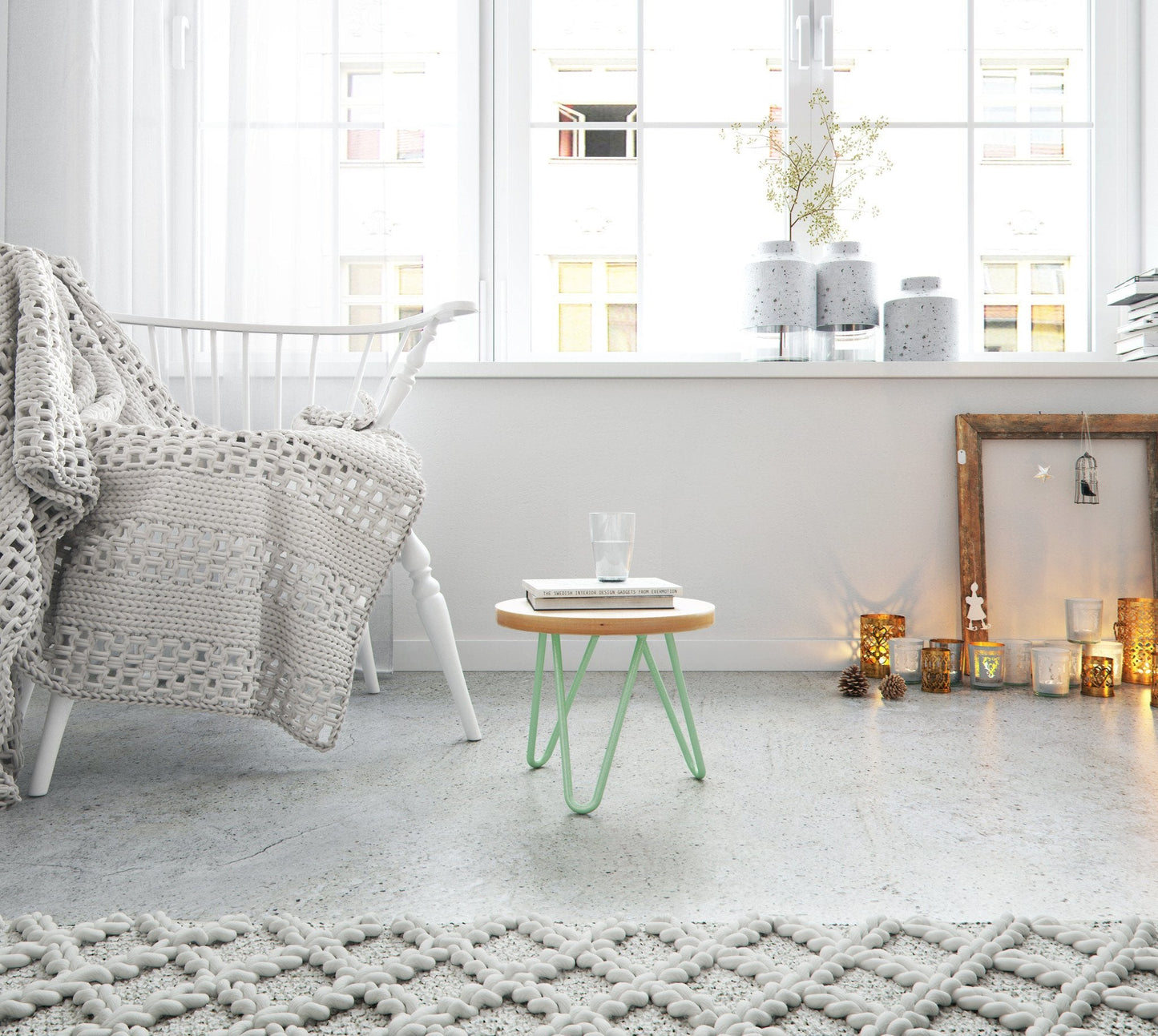 Hairpin Leg Coffee Table/Stool Base