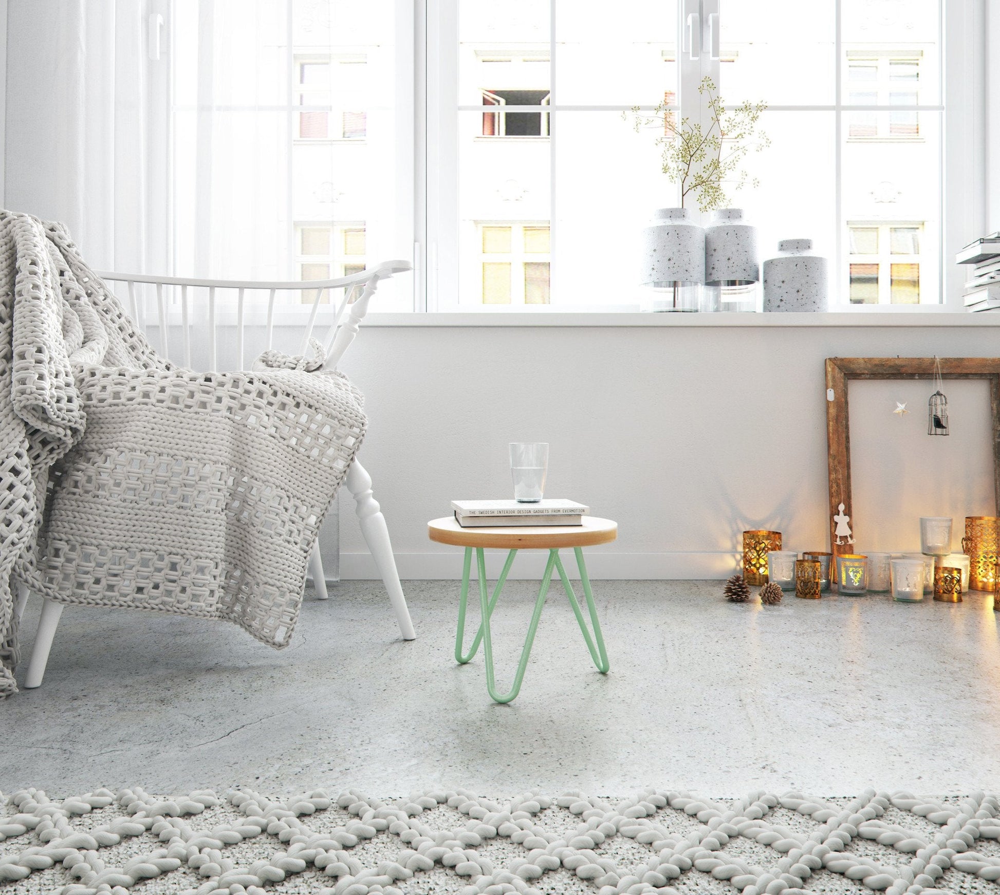 Hairpin Leg Coffee Table/Stool Base