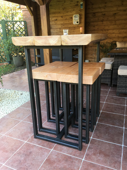 Handmade Industrial Poseur Table