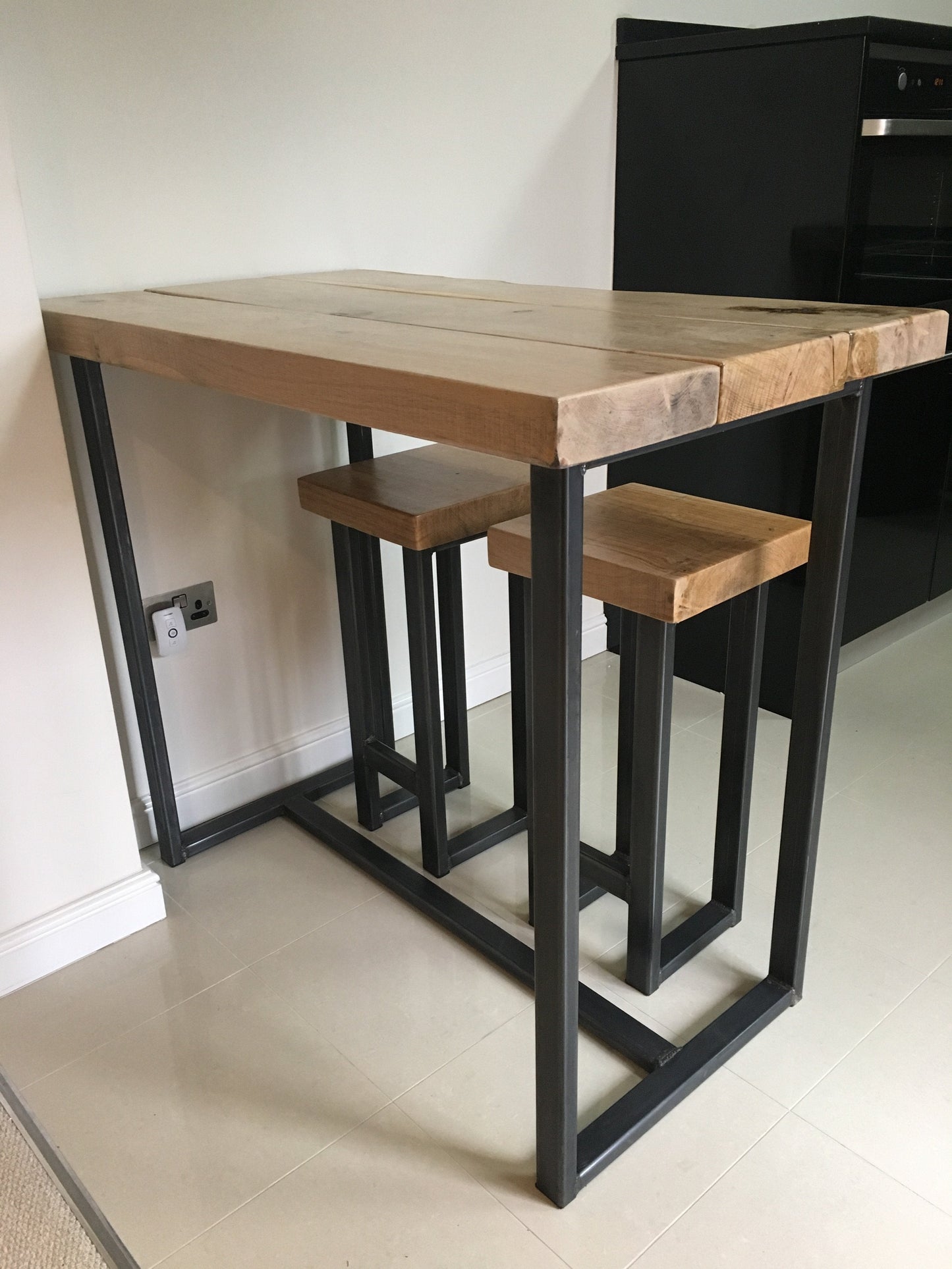 Handmade Industrial Poseur Table