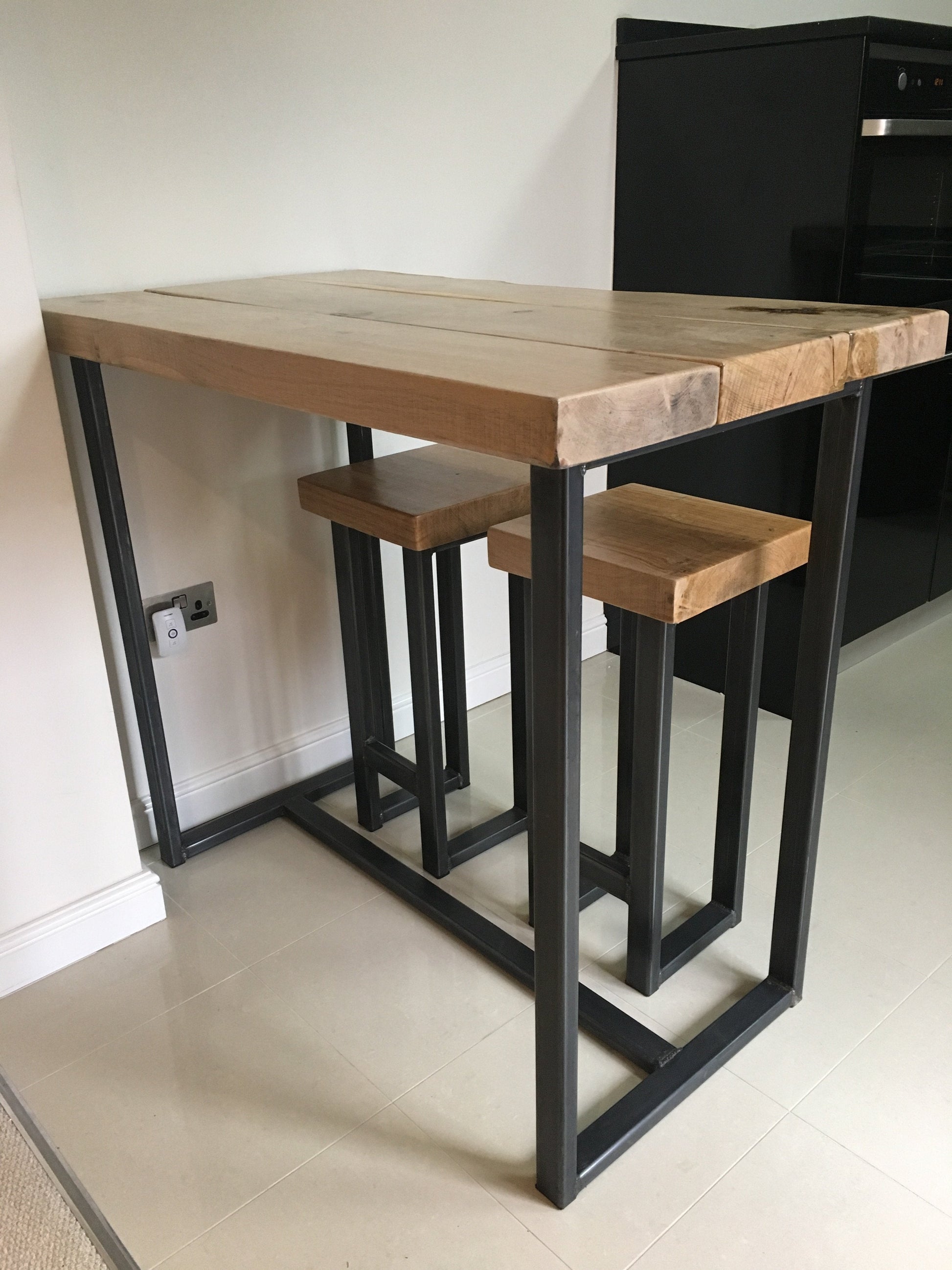 Handmade Industrial Poseur Table