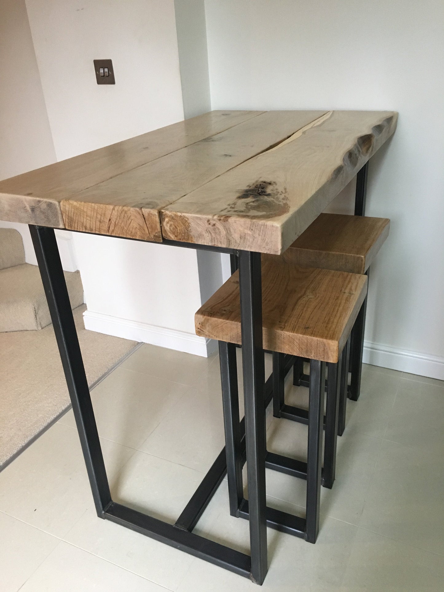Handmade Industrial Poseur Table