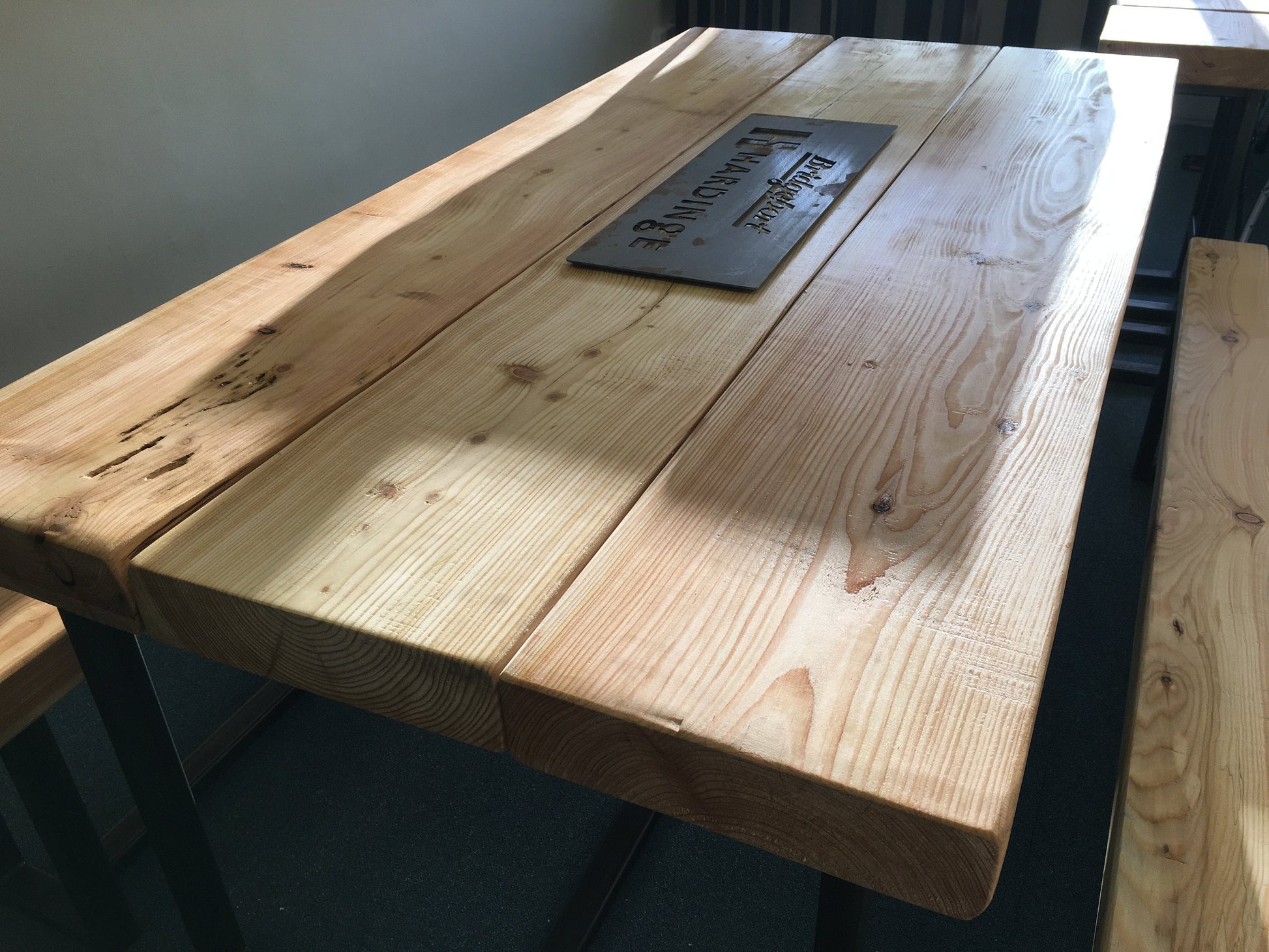 Handmade Industrial Poseur Table