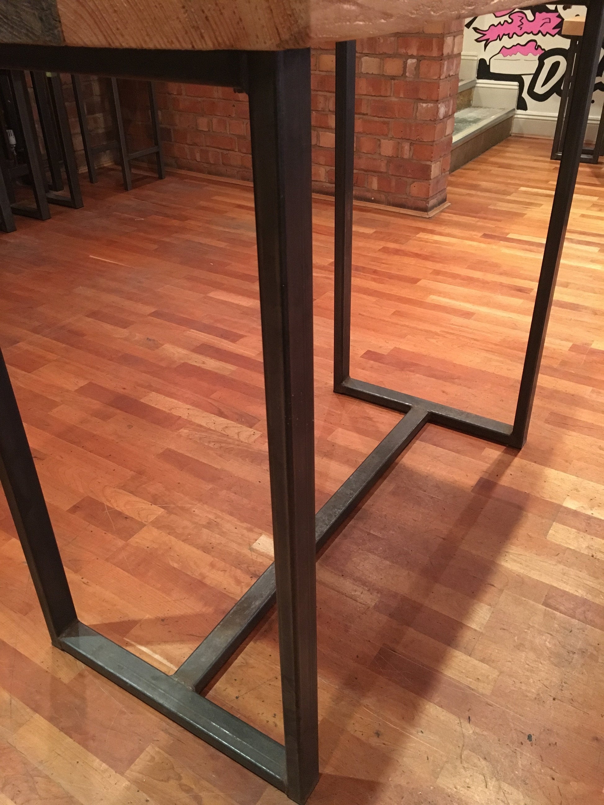 Handmade Industrial Poseur Table