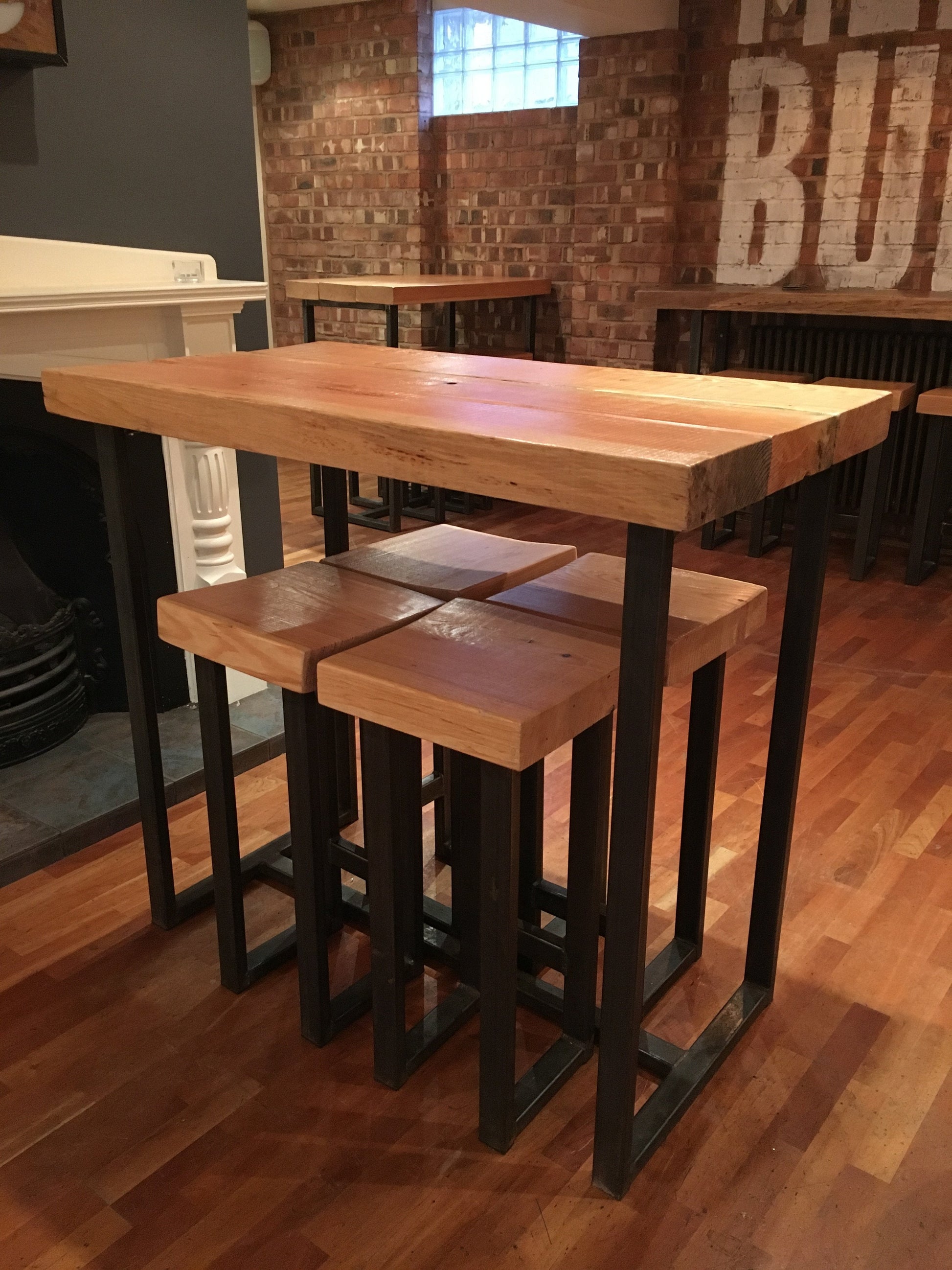 Handmade Industrial Poseur Table