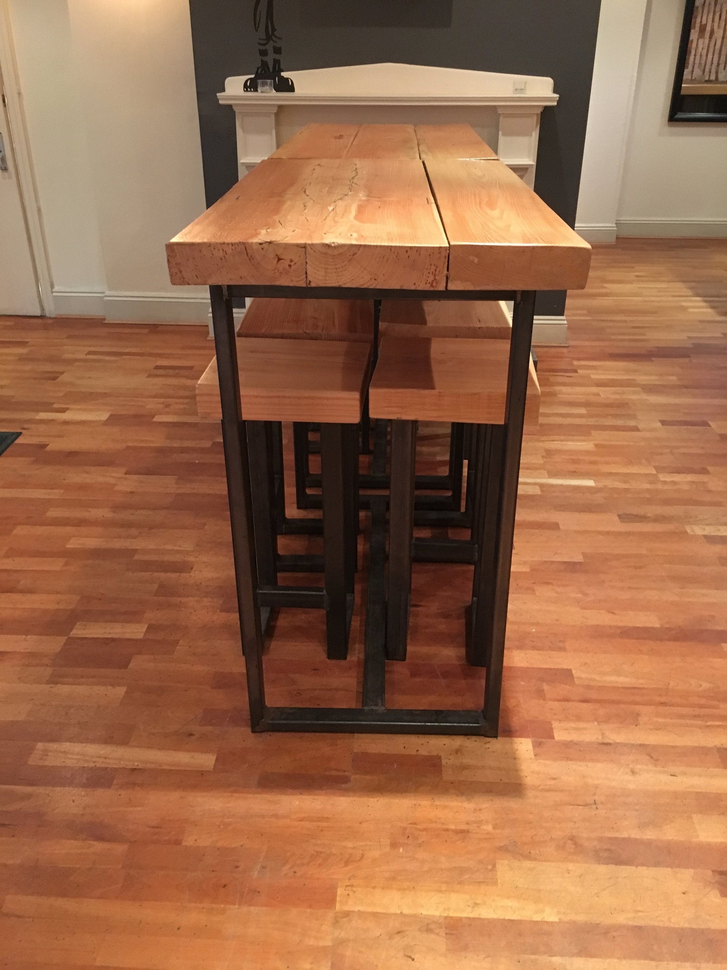Handmade Industrial Poseur Table
