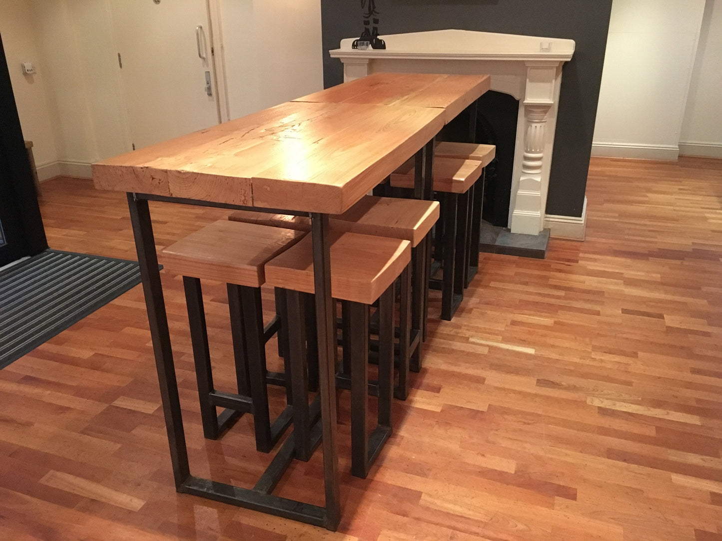Handmade Industrial Poseur Table