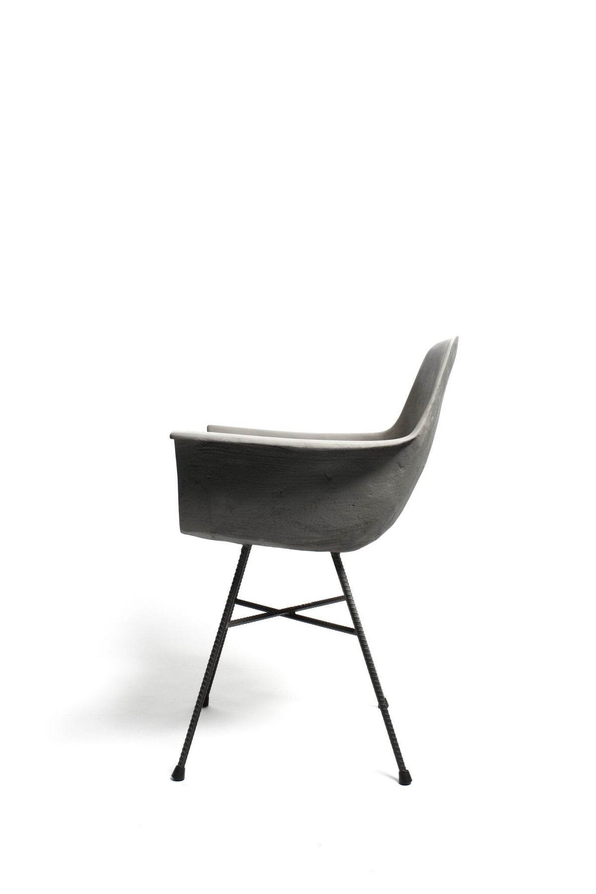 Hauteville Concrete Armchair c/w Metal Legs-Lyon Beton-Contract Furniture Store