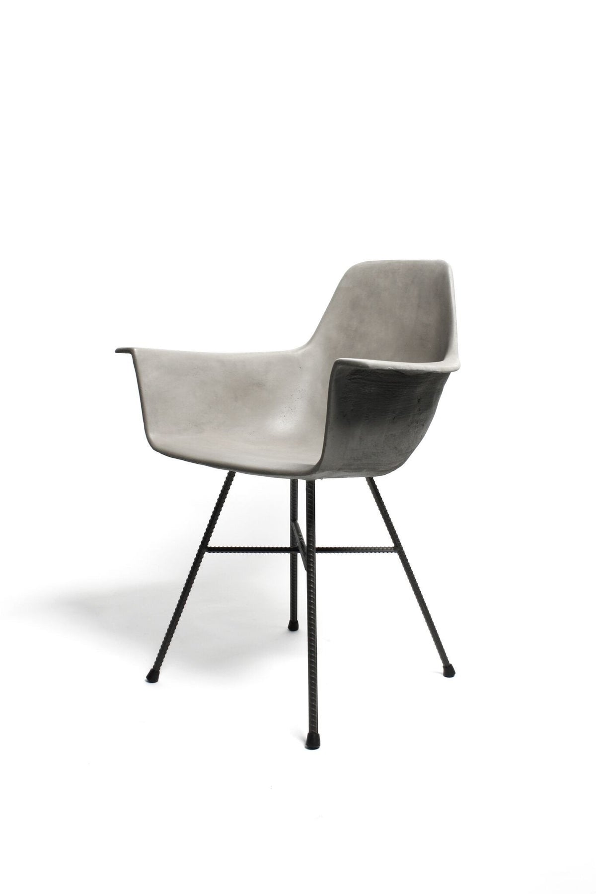 Hauteville Concrete Armchair c/w Metal Legs-Lyon Beton-Contract Furniture Store