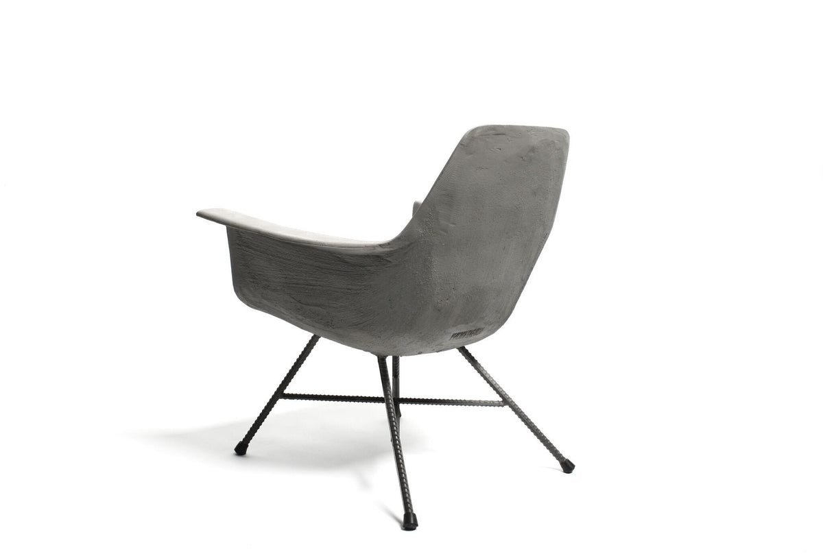 Hauteville Concrete Lounge Chair c/w Metal Legs-Lyon Beton-Contract Furniture Store