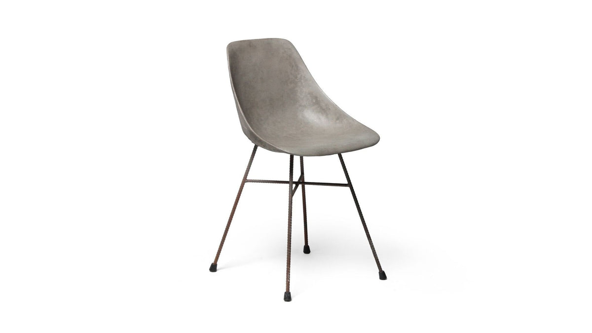 Hauteville Concrete Side Chair c/w Metal Legs-Lyon Beton-Contract Furniture Store
